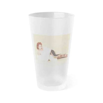 Jill St. John #271 (Vintage Female Icon) Frosted Pint Glass 16oz 16oz Frosted - Go Mug Yourself