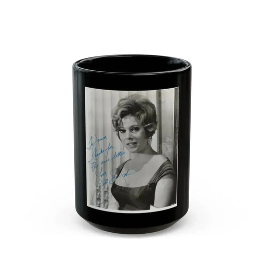 Jill St. John #274 (Vintage Female Icon) Black Coffee Mug 15oz - Go Mug Yourself