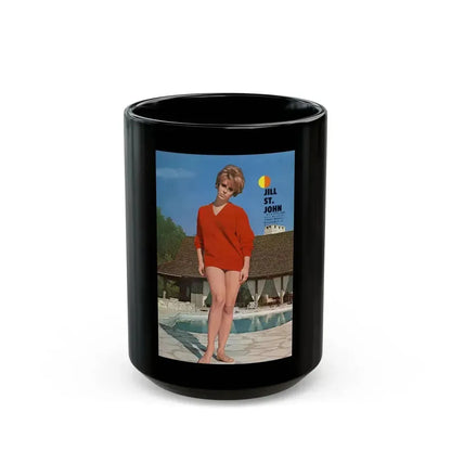 Jill St. John #290 (Vintage Female Icon) Black Coffee Mug 15oz - Go Mug Yourself