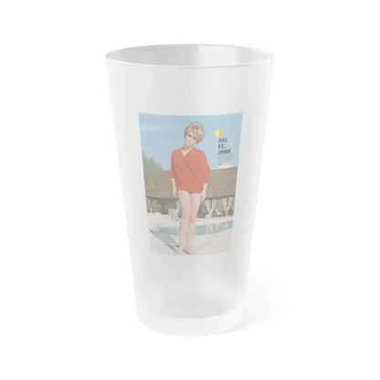 Jill St. John #290 (Vintage Female Icon) Frosted Pint Glass 16oz 16oz Frosted - Go Mug Yourself