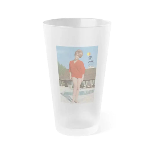 Jill St. John #290 (Vintage Female Icon) Frosted Pint Glass 16oz 16oz Frosted - Go Mug Yourself
