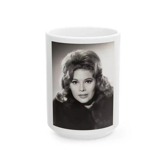 Jill St. John #294 (Vintage Female Icon) White Coffee Mug 15oz - Go Mug Yourself