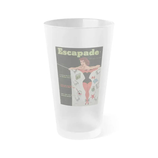 Jill St. John #302 - Escapade Mag. July '57 - Jill on Cover in Color (Vintage Female Icon) Frosted Pint Glass 16oz 16oz Frosted - Go Mug Yourself
