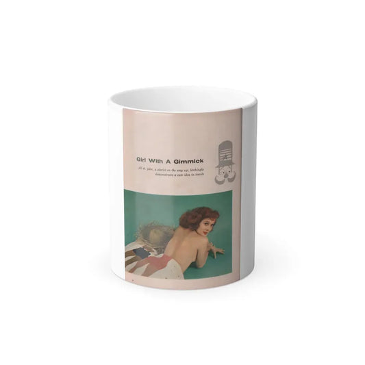 Jill St. John #303 - Escapade Mag. July '57 - 1 Color Photo & Caption (Vintage Female Icon) Color Changing Coffee Mug 11oz - Go Mug Yourself