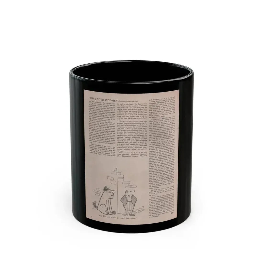 Jill St. John #305 - Escapade Mag. July '57 - Rest ofArticle (Vintage Female Icon) Black Coffee Mug 11oz - Go Mug Yourself