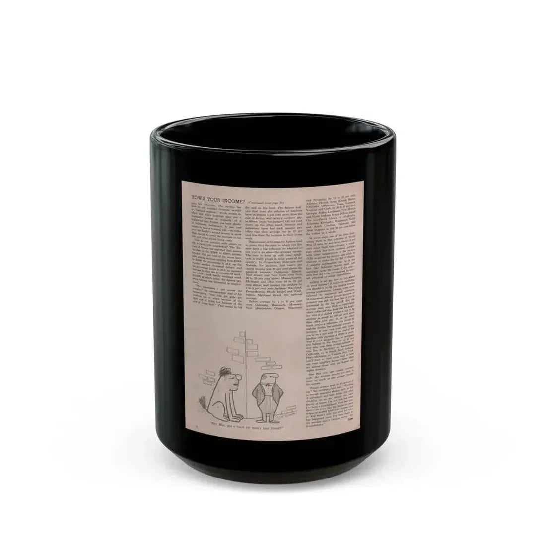 Jill St. John #305 - Escapade Mag. July '57 - Rest ofArticle (Vintage Female Icon) Black Coffee Mug 15oz - Go Mug Yourself