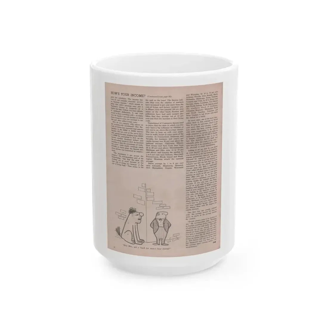 Jill St. John #305 - Escapade Mag. July '57 - Rest ofArticle (Vintage Female Icon) White Coffee Mug 15oz - Go Mug Yourself