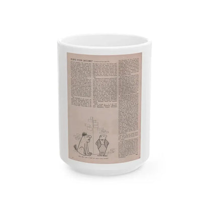Jill St. John #305 - Escapade Mag. July '57 - Rest ofArticle (Vintage Female Icon) White Coffee Mug 15oz - Go Mug Yourself