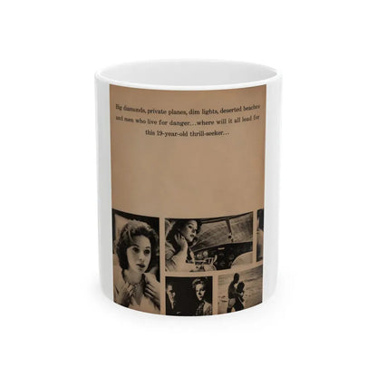 Jill St. John #308 - 1959 Magazine Page 1 B&W Portrait & a few others (Vintage Female Icon) White Coffee Mug 11oz - Go Mug Yourself