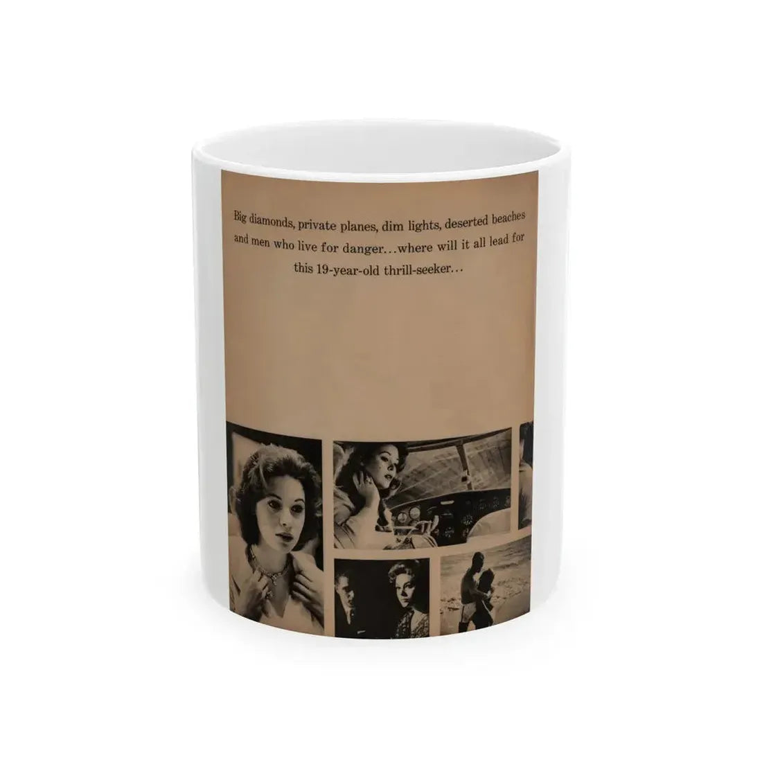 Jill St. John #308 - 1959 Magazine Page 1 B&W Portrait & a few others (Vintage Female Icon) White Coffee Mug 11oz - Go Mug Yourself