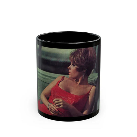 Jill St. John #310 - Saga Mag. June '67 - 1 Page Color Photo (Vintage Female Icon) Black Coffee Mug 11oz - Go Mug Yourself