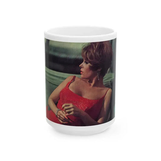 Jill St. John #310 - Saga Mag. June '67 - 1 Page Color Photo (Vintage Female Icon) White Coffee Mug 15oz - Go Mug Yourself