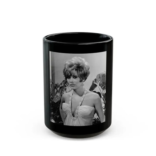Jill St. John #313 (Vintage Female Icon) Black Coffee Mug 15oz - Go Mug Yourself