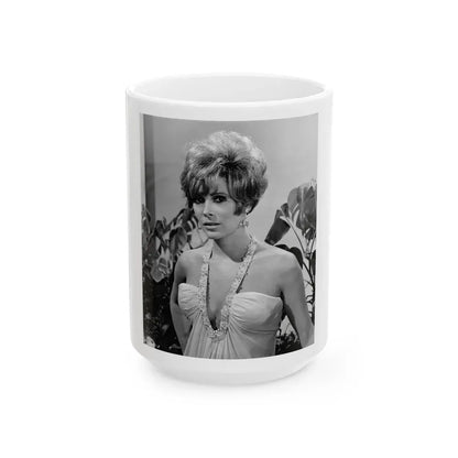 Jill St. John #313 (Vintage Female Icon) White Coffee Mug 15oz - Go Mug Yourself