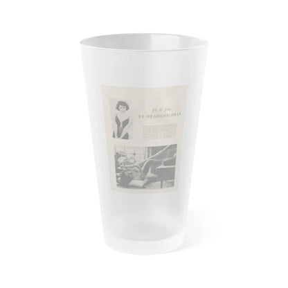 Jill St. John #314 - MALE Mag. Sept. '58 - 1 Page, 2 B&W Photos, Caption & Paragraph (Vintage Female Icon) Frosted Pint Glass 16oz 16oz Frosted - Go Mug Yourself