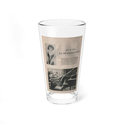 Jill St. John #314 - MALE Mag. Sept. '58 - 1 Page, 2 B&W Photos, Caption & Paragraph (Vintage Female Icon) Pint Glass 16oz 16oz - Go Mug Yourself