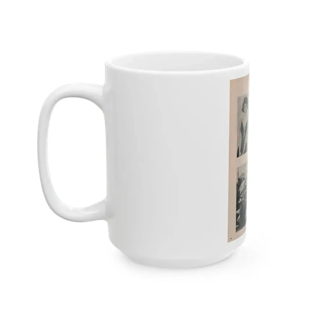 Jill St. John #314 - MALE Mag. Sept. '58 - 1 Page, 2 B&W Photos, Caption & Paragraph (Vintage Female Icon) White Coffee Mug - Go Mug Yourself