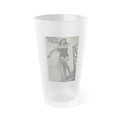Jill St. John #315 - MALE Mag. Sept. '58 - 1 Page, 1 B&W Photo & Caption (Vintage Female Icon) Frosted Pint Glass 16oz 16oz Frosted - Go Mug Yourself