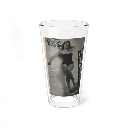 Jill St. John #315 - MALE Mag. Sept. '58 - 1 Page, 1 B&W Photo & Caption (Vintage Female Icon) Pint Glass 16oz 16oz - Go Mug Yourself
