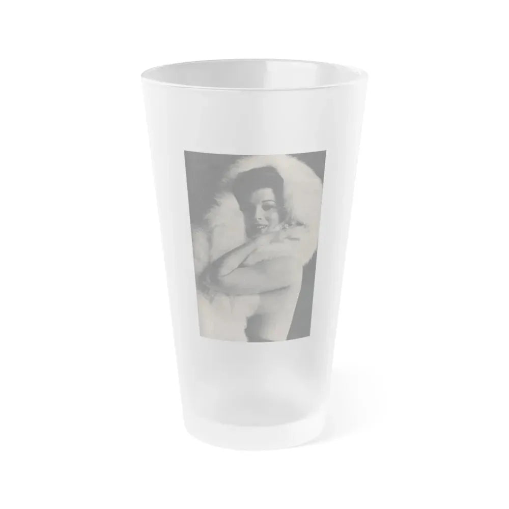 Jill St. John #316 - MALE Mag. Sept. '58 - 1 Page, 1 B&W Photo (Vintage Female Icon) Frosted Pint Glass 16oz 16oz Frosted - Go Mug Yourself
