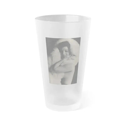 Jill St. John #316 - MALE Mag. Sept. '58 - 1 Page, 1 B&W Photo (Vintage Female Icon) Frosted Pint Glass 16oz 16oz Frosted - Go Mug Yourself