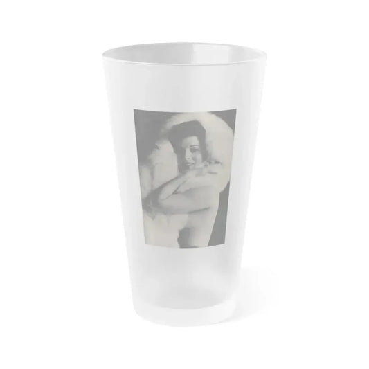 Jill St. John #316 - MALE Mag. Sept. '58 - 1 Page, 1 B&W Photo (Vintage Female Icon) Frosted Pint Glass 16oz 16oz Frosted - Go Mug Yourself