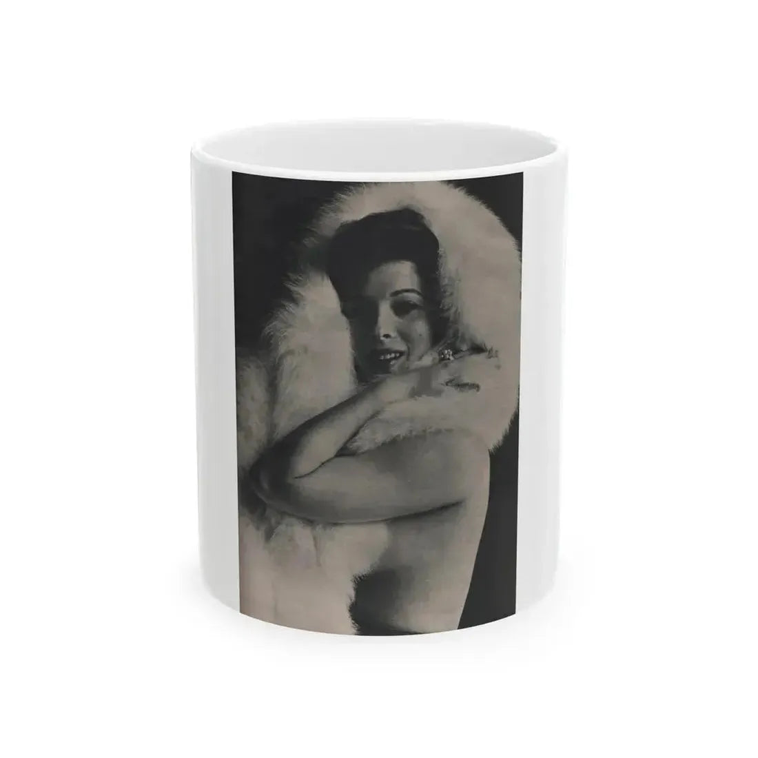 Jill St. John #316 - MALE Mag. Sept. '58 - 1 Page, 1 B&W Photo (Vintage Female Icon) White Coffee Mug 11oz - Go Mug Yourself