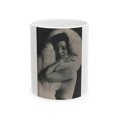 Jill St. John #316 - MALE Mag. Sept. '58 - 1 Page, 1 B&W Photo (Vintage Female Icon) White Coffee Mug 11oz - Go Mug Yourself