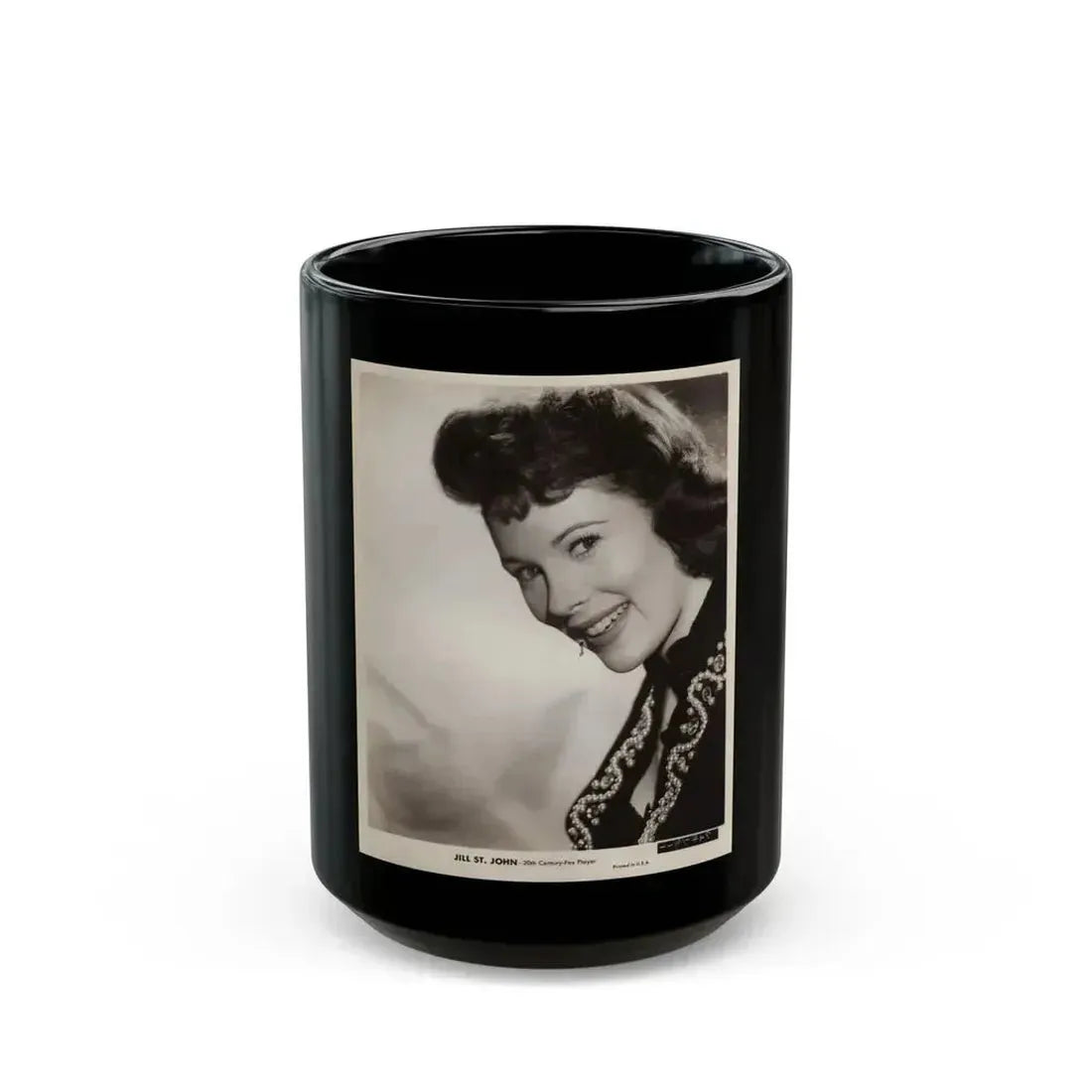 Jill St. John #318 (Vintage Female Icon) Black Coffee Mug 15oz - Go Mug Yourself