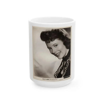 Jill St. John #318 (Vintage Female Icon) White Coffee Mug 15oz - Go Mug Yourself