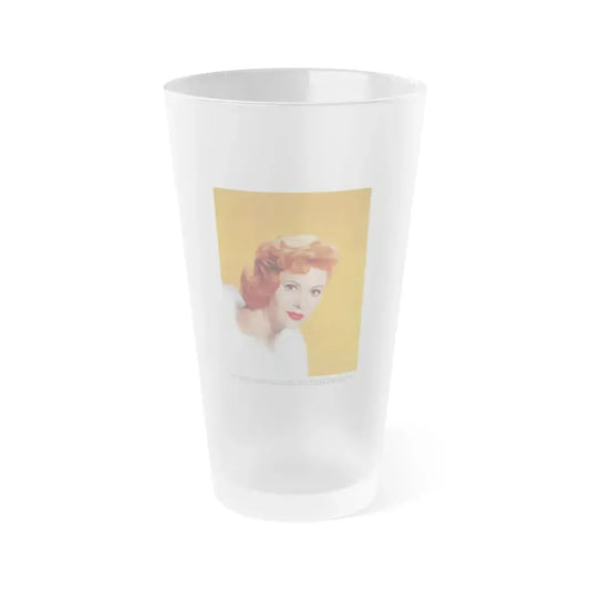Jill St. John #323 - 7x9.5 Late 50's Color Glamour Portrait Photo Magazine Page (Vintage Female Icon) Frosted Pint Glass 16oz 16oz Frosted - Go Mug Yourself