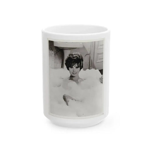 Jill St. John #326 (Vintage Female Icon) White Coffee Mug 15oz - Go Mug Yourself