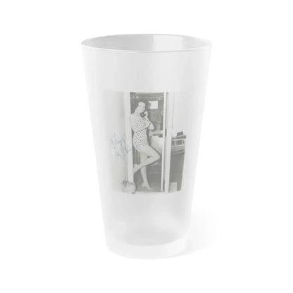 Jill St. John #332 (Vintage Female Icon) Frosted Pint Glass 16oz 16oz Frosted - Go Mug Yourself