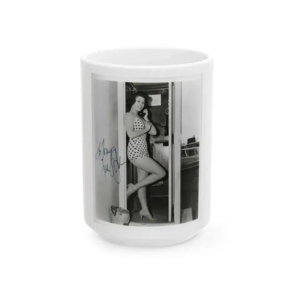 Jill St. John #332 (Vintage Female Icon) White Coffee Mug 15oz - Go Mug Yourself
