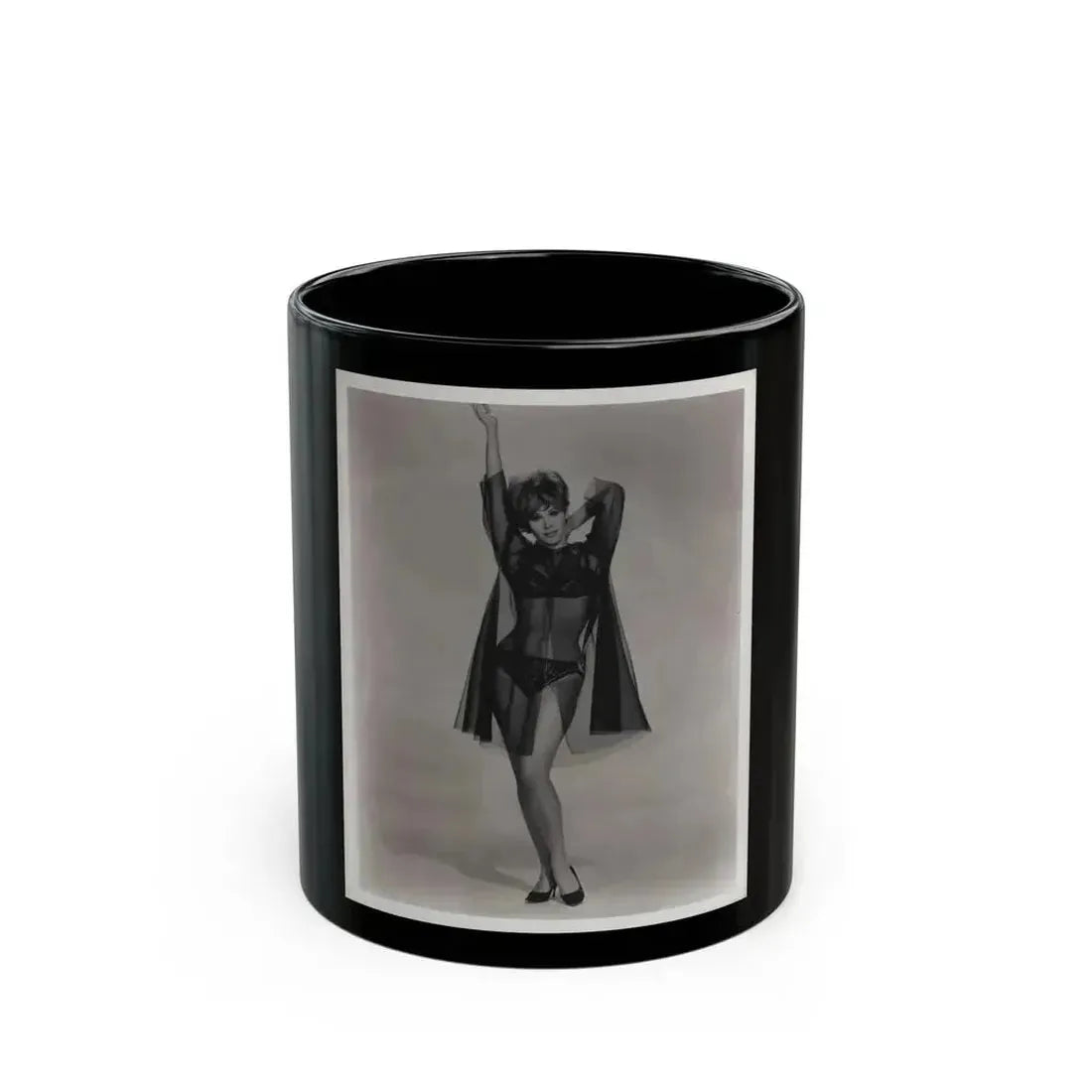 Jill St. John #335 - 8x10 B&W 60's Era HQ Reprint Photo (Vintage Female Icon) Black Coffee Mug 11oz - Go Mug Yourself