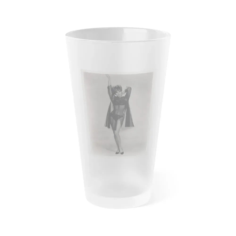 Jill St. John #335 - 8x10 B&W 60's Era HQ Reprint Photo (Vintage Female Icon) Frosted Pint Glass 16oz 16oz Frosted - Go Mug Yourself