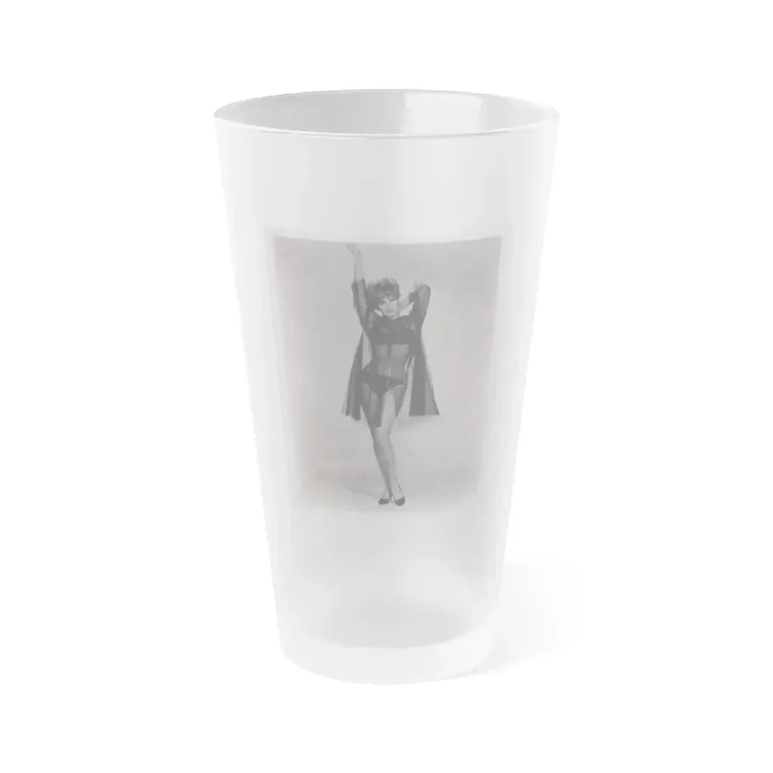 Jill St. John #335 - 8x10 B&W 60's Era HQ Reprint Photo (Vintage Female Icon) Frosted Pint Glass 16oz 16oz Frosted - Go Mug Yourself