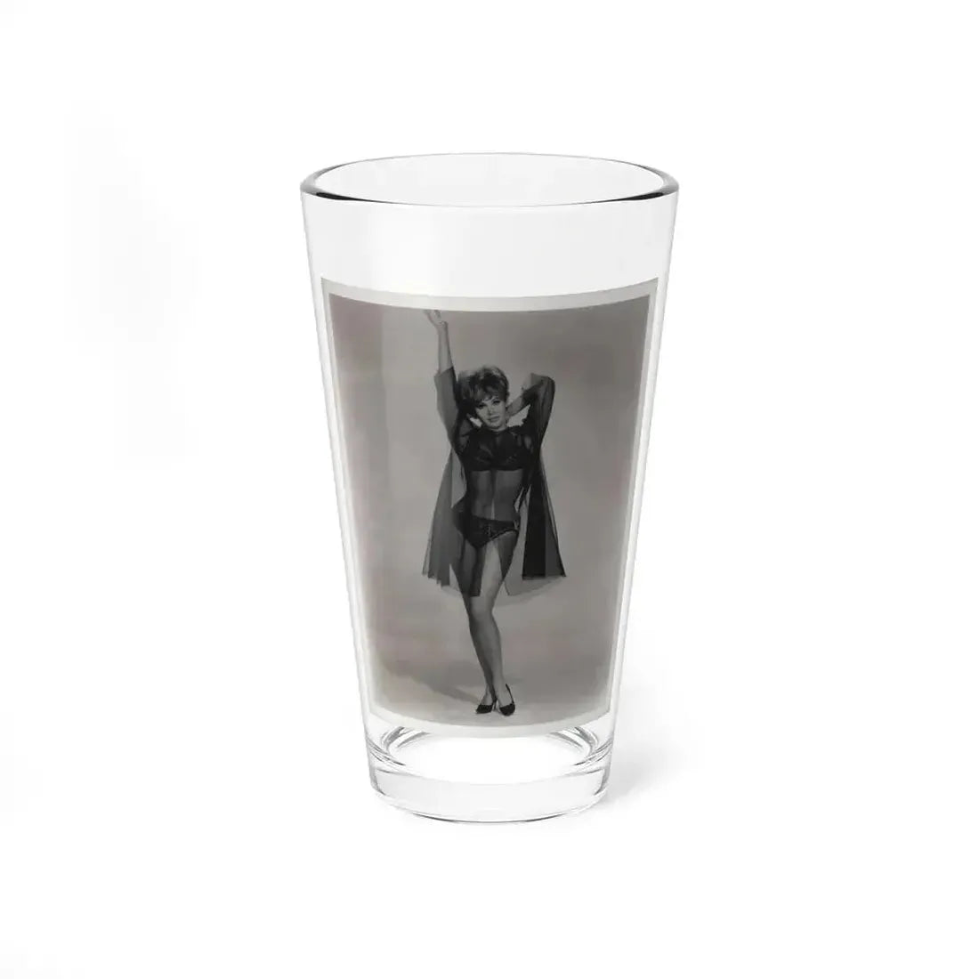 Jill St. John #335 - 8x10 B&W 60's Era HQ Reprint Photo (Vintage Female Icon) Pint Glass 16oz 16oz - Go Mug Yourself