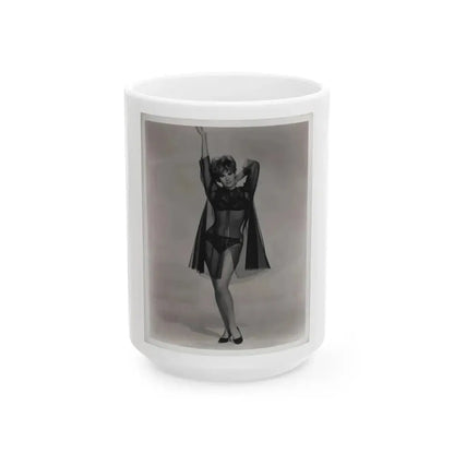 Jill St. John #335 - 8x10 B&W 60's Era HQ Reprint Photo (Vintage Female Icon) White Coffee Mug 15oz - Go Mug Yourself