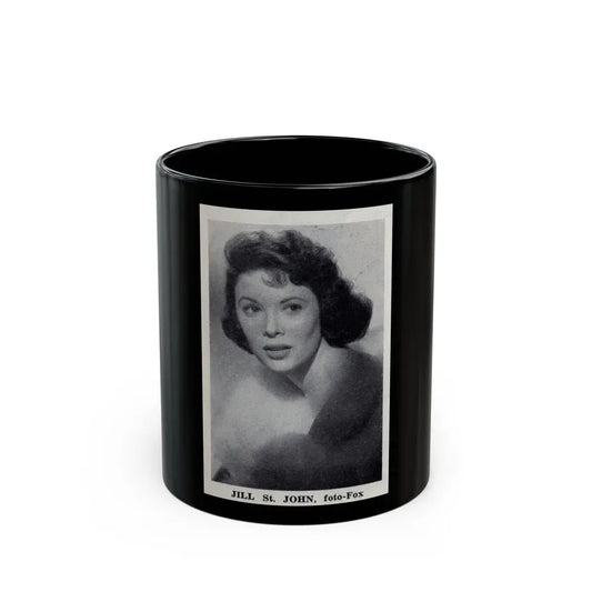 Jill St. John #337 - 1 Small B&W Glamour Portrait on Page 21 from DE LACH Dutch Dutch Movie Star Magzine 4-24-1959 (Vintage Female Icon) Black Coffee Mug 11oz - Go Mug Yourself