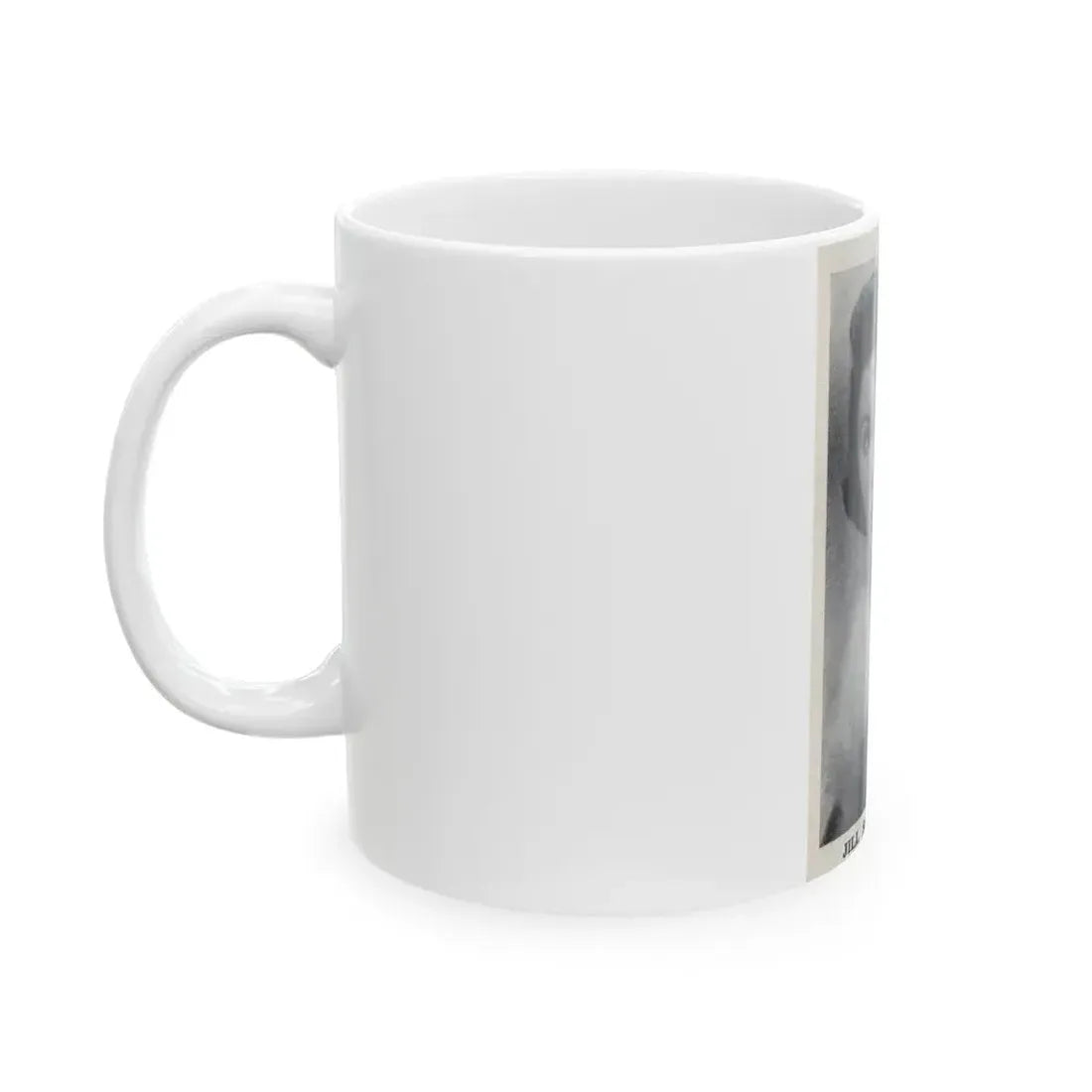 Jill St. John #337 - 1 Small B&W Glamour Portrait on Page 21 from DE LACH Dutch Dutch Movie Star Magzine 4-24-1959 (Vintage Female Icon) White Coffee Mug - Go Mug Yourself