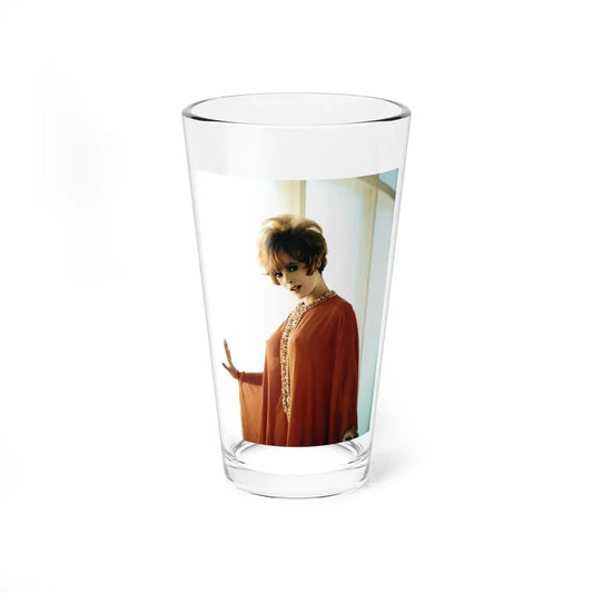 Jill St. John #339 - 8x10 Color HQ Negative Re-Strike see through orange Gown visible boobs and nipples (Vintage Female Icon) Pint Glass 16oz 16oz - Go Mug Yourself