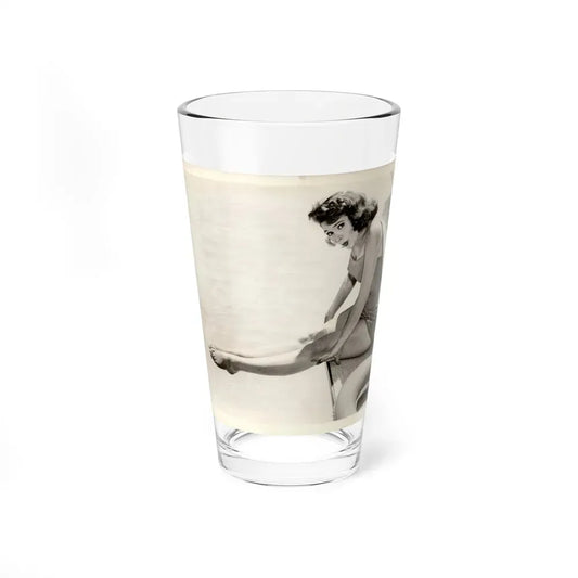 Jill St. John #341 - Vintage 8x10 B&W 1-Piece Swimsuit Cheesecake Photo Barefoot '58 or '59 (Vintage Female Icon) Pint Glass 16oz 16oz - Go Mug Yourself