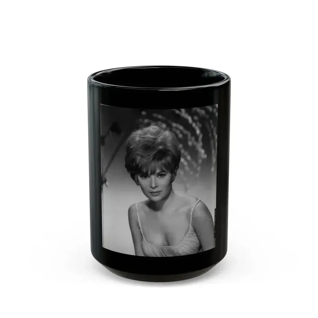 Jill St. John #86 (Vintage Female Icon) Black Coffee Mug 15oz - Go Mug Yourself