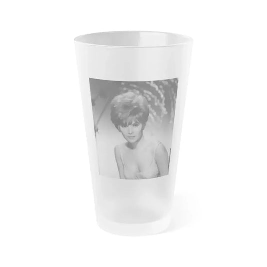 Jill St. John #86 (Vintage Female Icon) Frosted Pint Glass 16oz 16oz Frosted - Go Mug Yourself