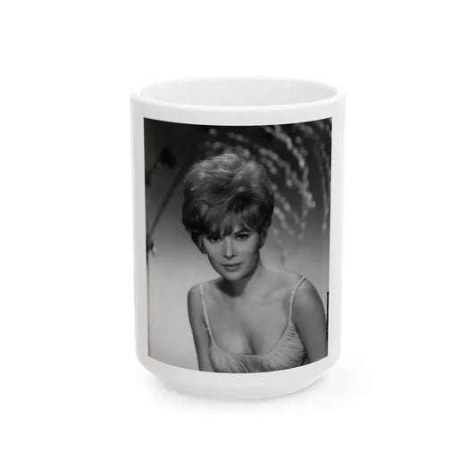 Jill St. John #86 (Vintage Female Icon) White Coffee Mug 15oz - Go Mug Yourself