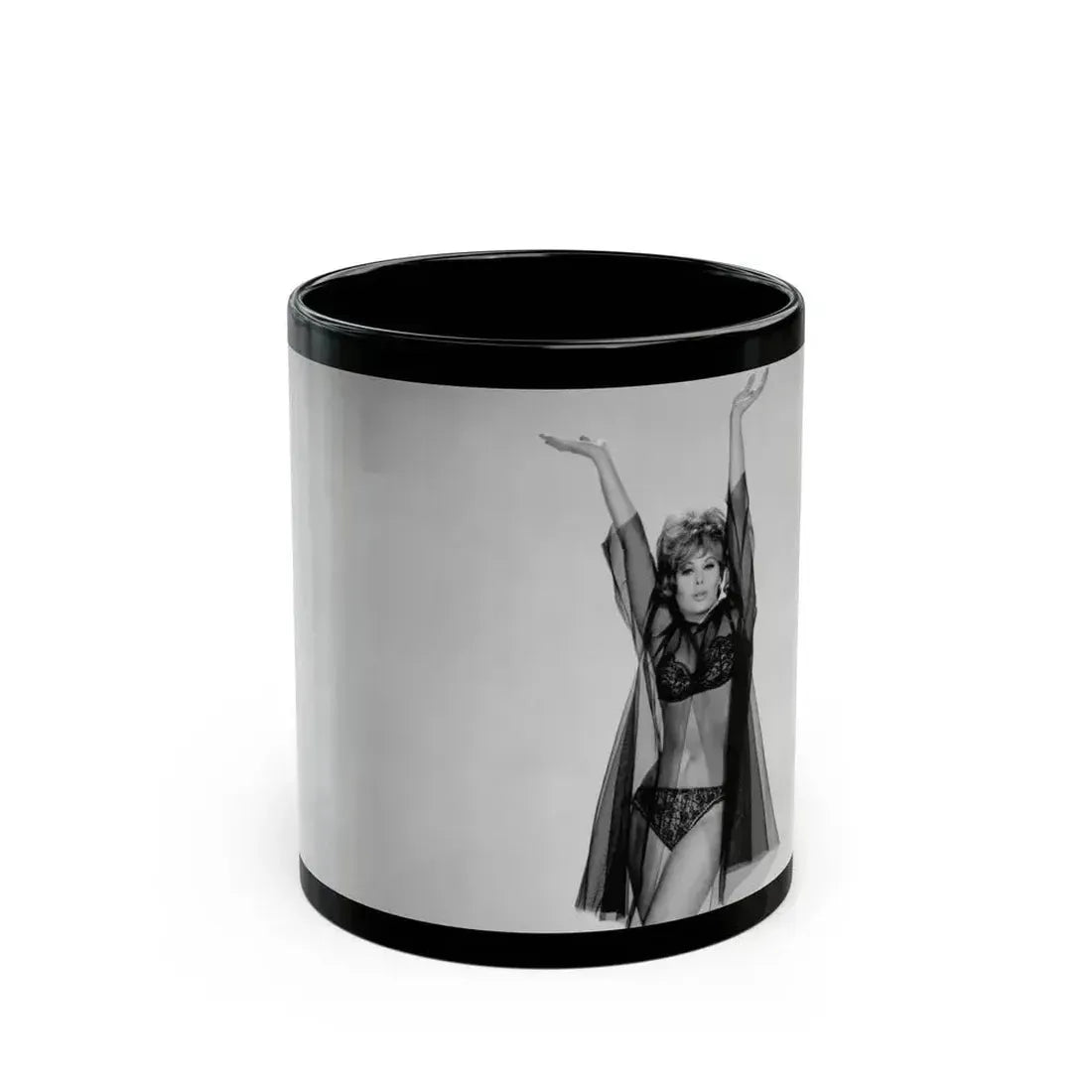 Jill St. John #99 (Vintage Female Icon) Black Coffee Mug 11oz - Go Mug Yourself