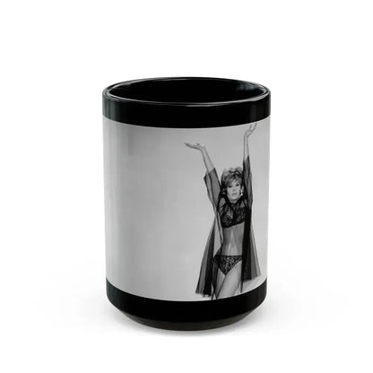 Jill St. John #99 (Vintage Female Icon) Black Coffee Mug 15oz - Go Mug Yourself