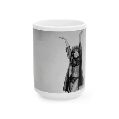 Jill St. John #99 (Vintage Female Icon) White Coffee Mug 15oz - Go Mug Yourself
