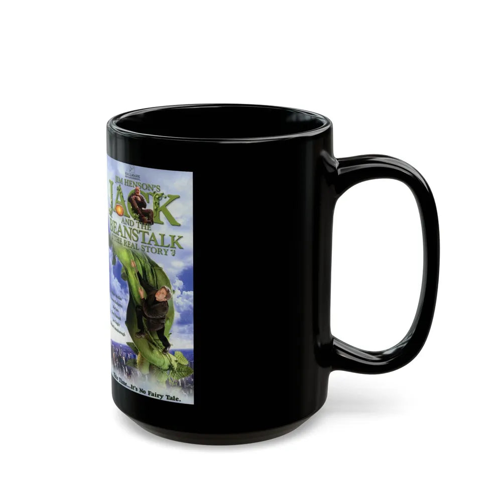 JIM HENSONS JACK AND THE BEANSTALK THE REAL STORY (VHS COVER) - Black Coffee Mug-Go Mug Yourself